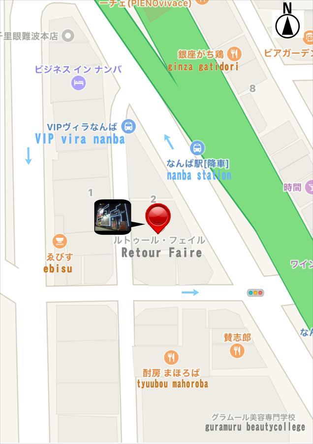 אוסקה ルトゥール難波 Retournanba 男塾ホテルグループ (Adults Only) מראה חיצוני תמונה